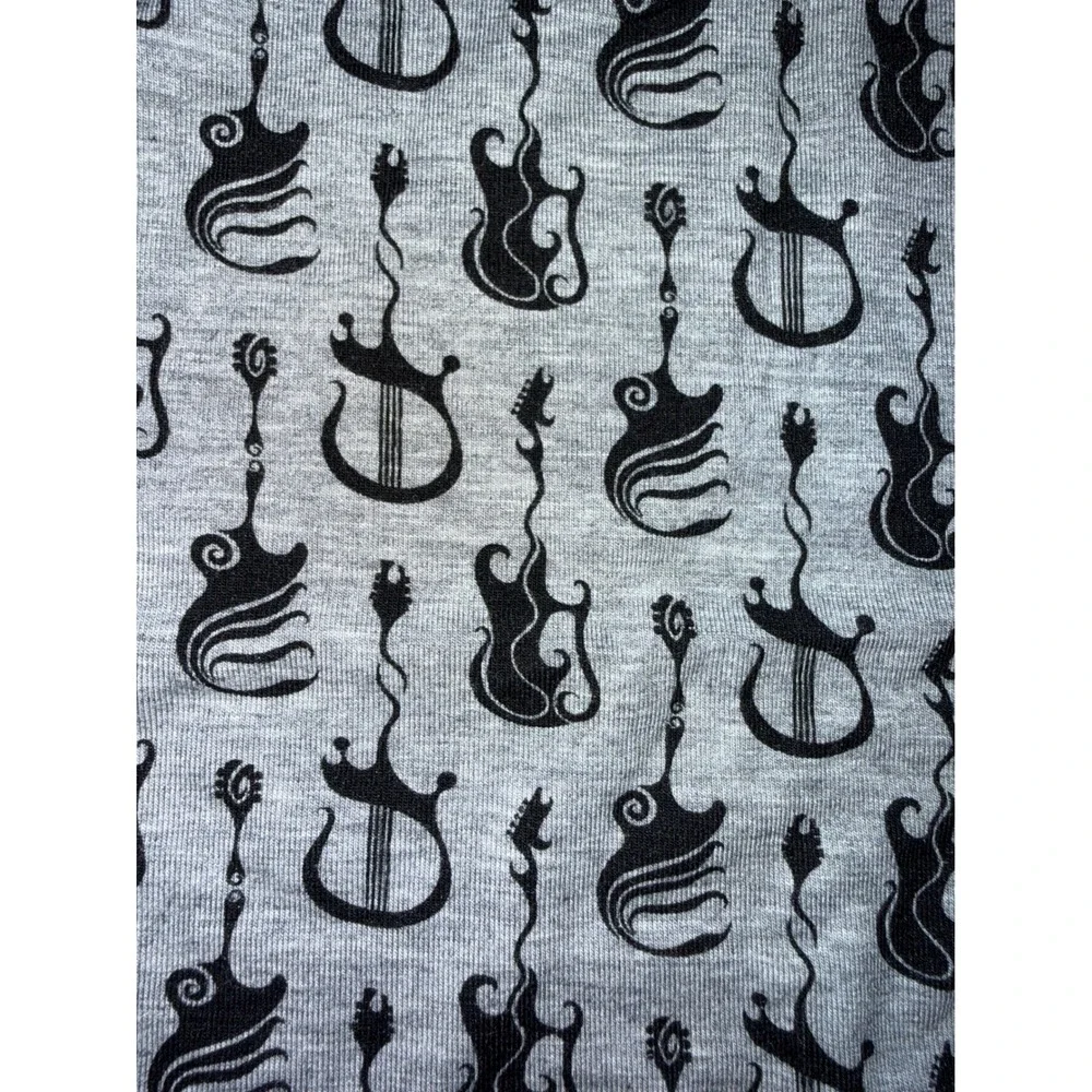 KicKee‎ Pants Pajama Set Kids 2T Heathered Gray NEW Rock and Roll guitar flame
